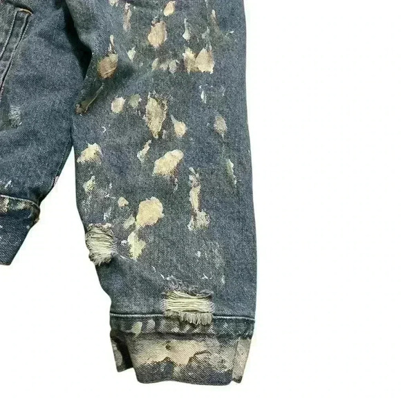 Off-White 2013 Virgil Abloh Paint Denim Jean Jacket - Picture 6 of 15
